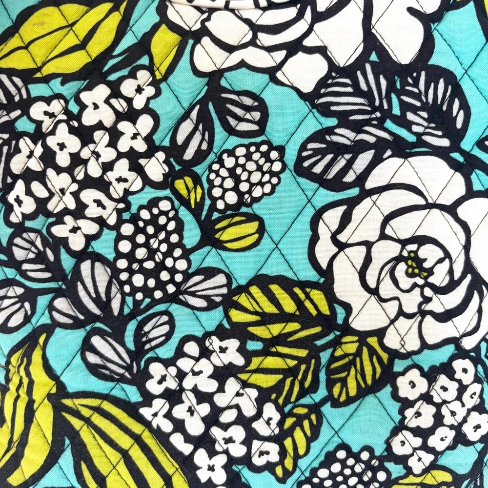 VERA BRADLEY SWEETHEART SHOULDER BAG Purse ISLAND BLOOMS Floral Teal/Green - Picture 8 of 13